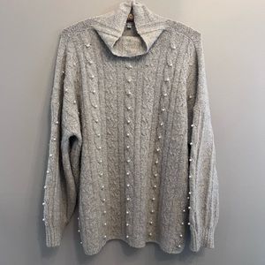 Nic and Zoe turtleneck pearl sweater